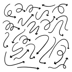 Vector Illustration of Hand drawn Arrow Doodle art style