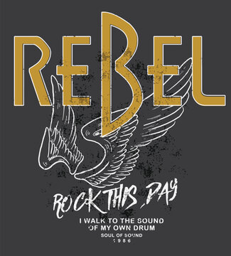 rock and punk illustration font for print
