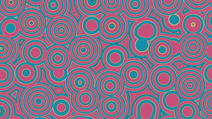 Hypnotic abstract illustratration. Seamless pattern with circles