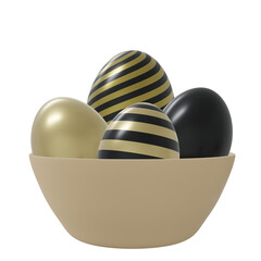 Easter Egg 3D Illustration. Painted Egg for Easter day.
