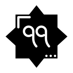 99 names of Allah glyph 