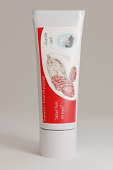 Bad buy. Salami toothpaste. Conceptual 3D rendering of a disgusting product.