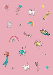 unicorn illustration for print