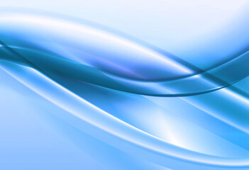 Abstract blue background, elegant soft waves, white blue lines wallpaper 3d illustration.