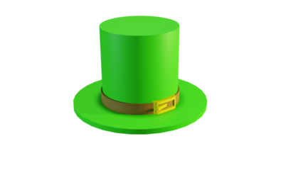 Png st patricks day hat 3d render