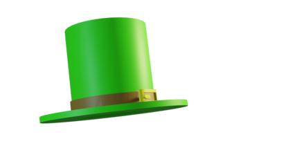 Png st patricks day hat 3d render