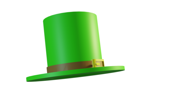 Png st patricks day hat 3d render
