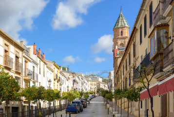 Cityscape of Archidona, a picturesque white town in the province of Malaga, Spain.