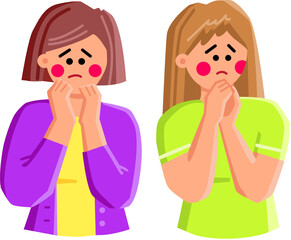 woman worried vector