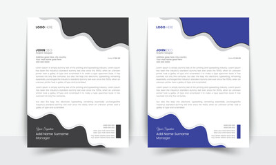 Modern business letterhead in abstract design