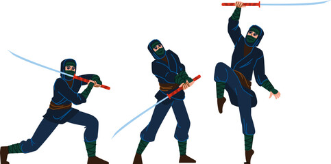 ninja sword vector © sevector