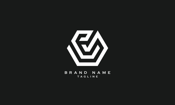 PNJ, NPJ, RNJ, RN, PN, Abstract initial monogram letter alphabet logo design