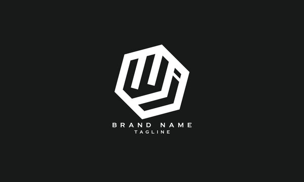 WMJ, MWJ, WJ, MJ, Abstract initial monogram letter alphabet logo design