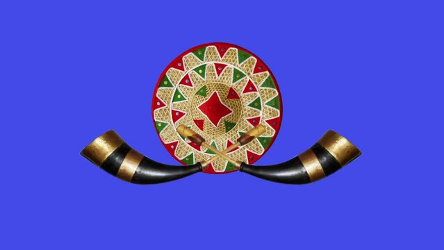 Bihu Pepa and Japi Animation in blue screen