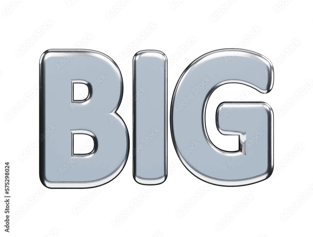 Poster big text effect 3d rendering vector illustration