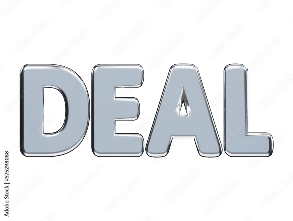 Poster deal text effect 3d rendering vector illustration