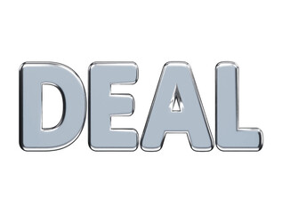 Deal text effect 3d rendering vector illustration