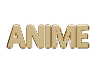 anime text effect 3d rendering vector illustration