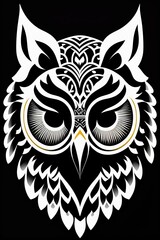 Obraz premium owl on a white background