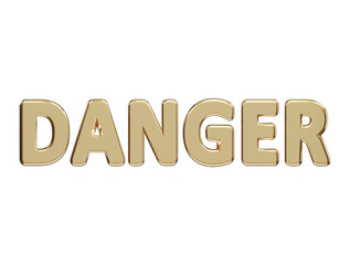 Danger text effect 3d rendering vector illustration