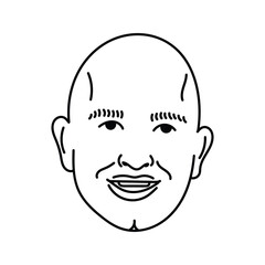 Obraz na płótnie Canvas vector face of a bald man