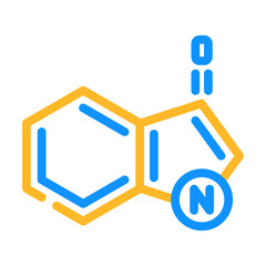 chemistry molecular structure color icon vector illustration