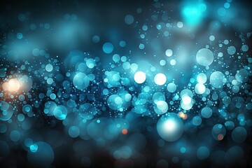 Bright and Festive Bokeh Background with Light Blue Theme
