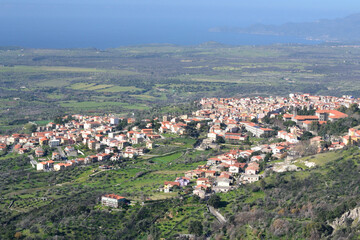 Il paese di Cuglieri visto dal Castello del Montiferru 