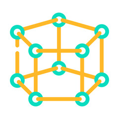 particle molecular structure color icon vector illustration