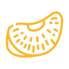  slice mandarin clementine color icon vector illustration © sevector