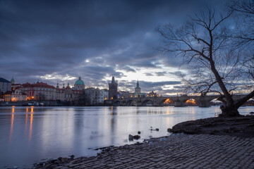 Dawn at the Charles Bridge