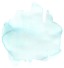 Watercolor blue color Backgrounds Clipart, Brush strokes illustration, Pastel turquoise spots, delicate Splash background Clip art, light blue Drops, Design elements, Paint splatter
