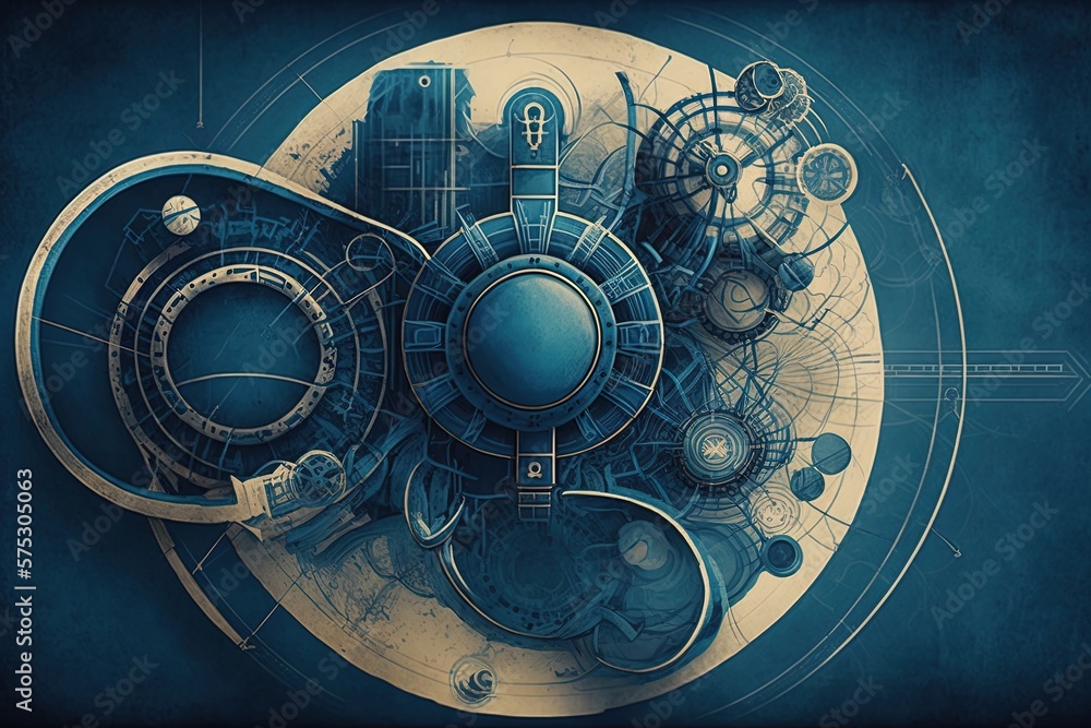 Poster meandering mechanisms: the artistic analysis of a technological blueprint generative ai