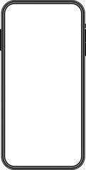 Smartphone interface, phone mockup with empty screen