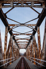 Old metal railway bridge