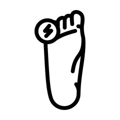 Obraz premium toe pain body ache line icon vector illustration