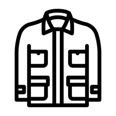 chore outerwear male line icon vector illustration