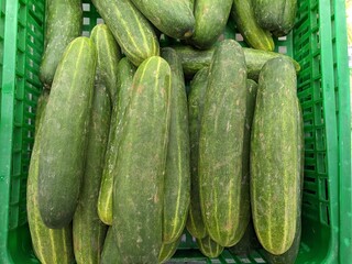 Close up photo of fruit and vegetable on supermarket rack. The photo is suitable to use for fruit and vegetable background and promotion content media.