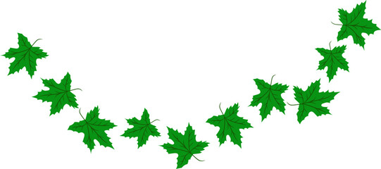 Maple leaf illustration. Maple leaf decoration 