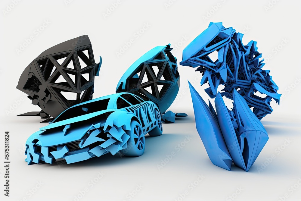 Poster crashes involving automobiles. the unnamed automobile crashed. there was a chain reaction of three c