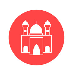 Bajrakli mosque Vector Icon which can easily modify

