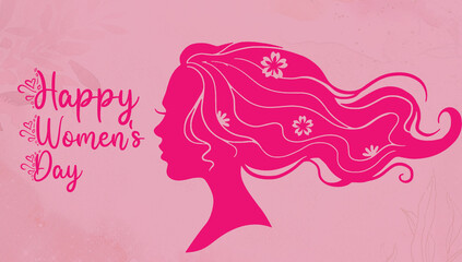 illustration of a woman and celebrate the women's day