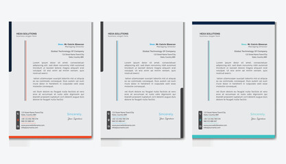 Professional Letterhead Template Design