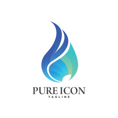 pure vector logo template design 
