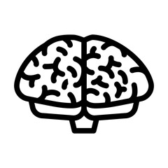 creative brain line icon vector illustration