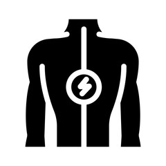 spine pain body ache glyph icon vector illustration
