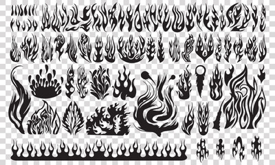 Flame Tribal Clipart Vector Art Pack