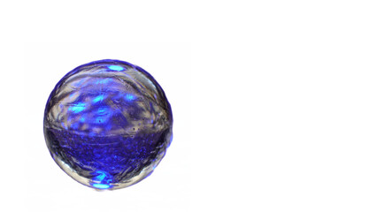 crystal ball on white background