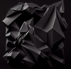 Obraz premium black rock Generative ai