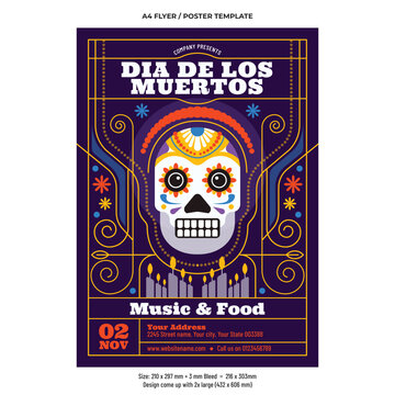 Dia De Los Muertos Flyer Or Poster Template